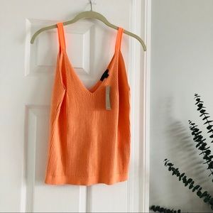 J. CREW Ribbed V-neck Knit Tank